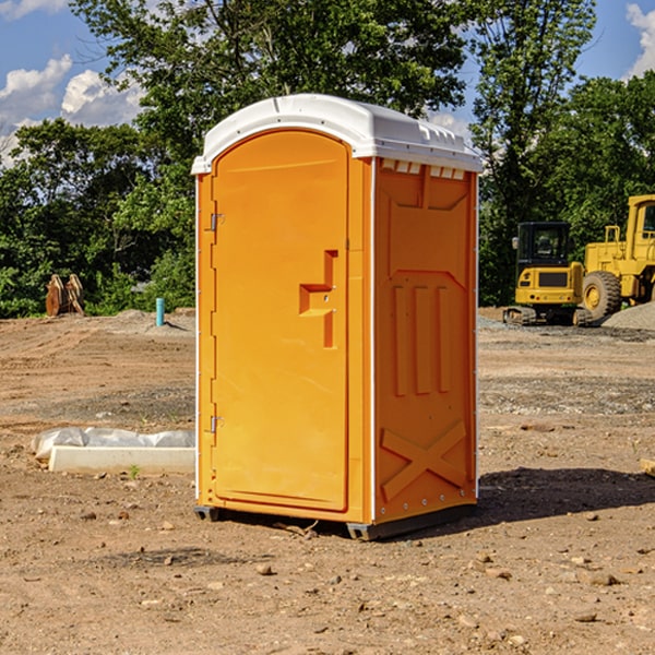 how often are the portable restrooms cleaned and serviced during a rental period in Wilmot